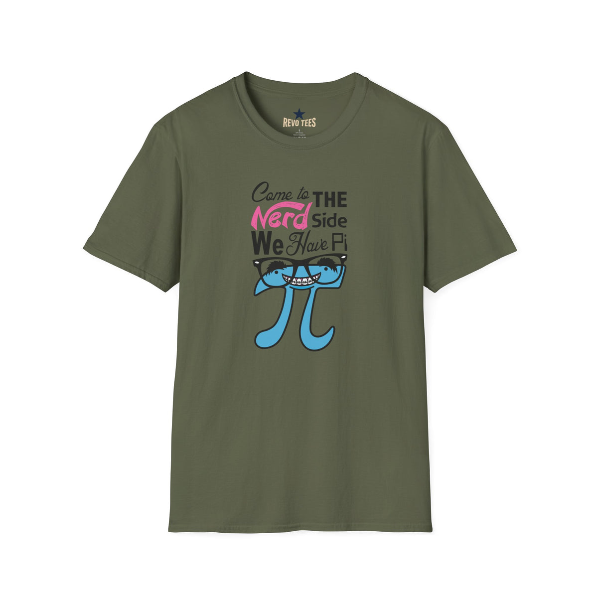 Revotees Nerd Side Pi Come to the Nerd Side We Have Pi Math Graphic T-Shirt - alternate view 5