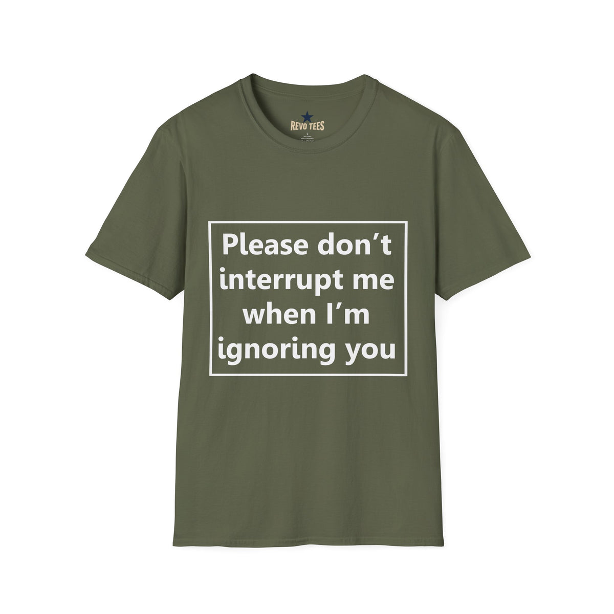 Revotees Please Dont Interrupt Me Unisex Softstyle T-Shirt - alternate view 4
