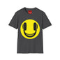 Smiley Face Headphones T-Shirt — Retro Music Lover Graphic Tee