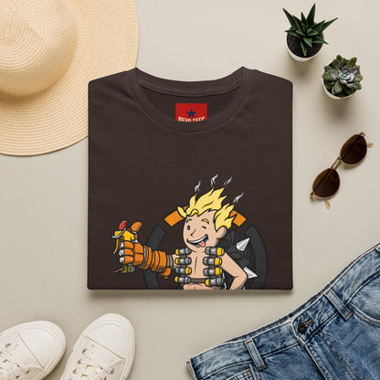 Junkrat-Inspired Gamer Tee — Cartoon Explosive Hero Graphic T-Shirt