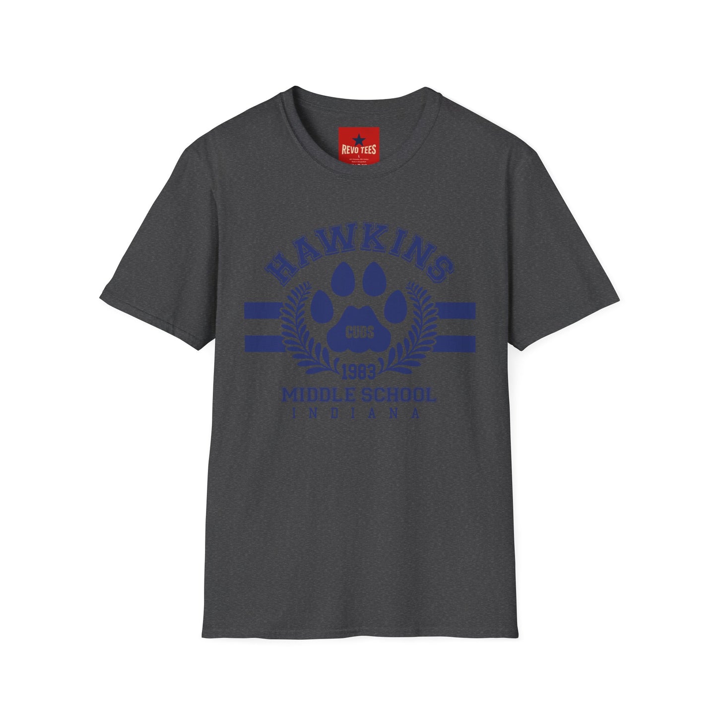 Hawkins Cubs Paw Graphic T-Shirt — Vintage Middle School Spirit Tee