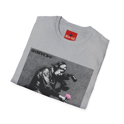 Banksy Flower Thrower T-Shirt — Urban Street Art Graphic Tee