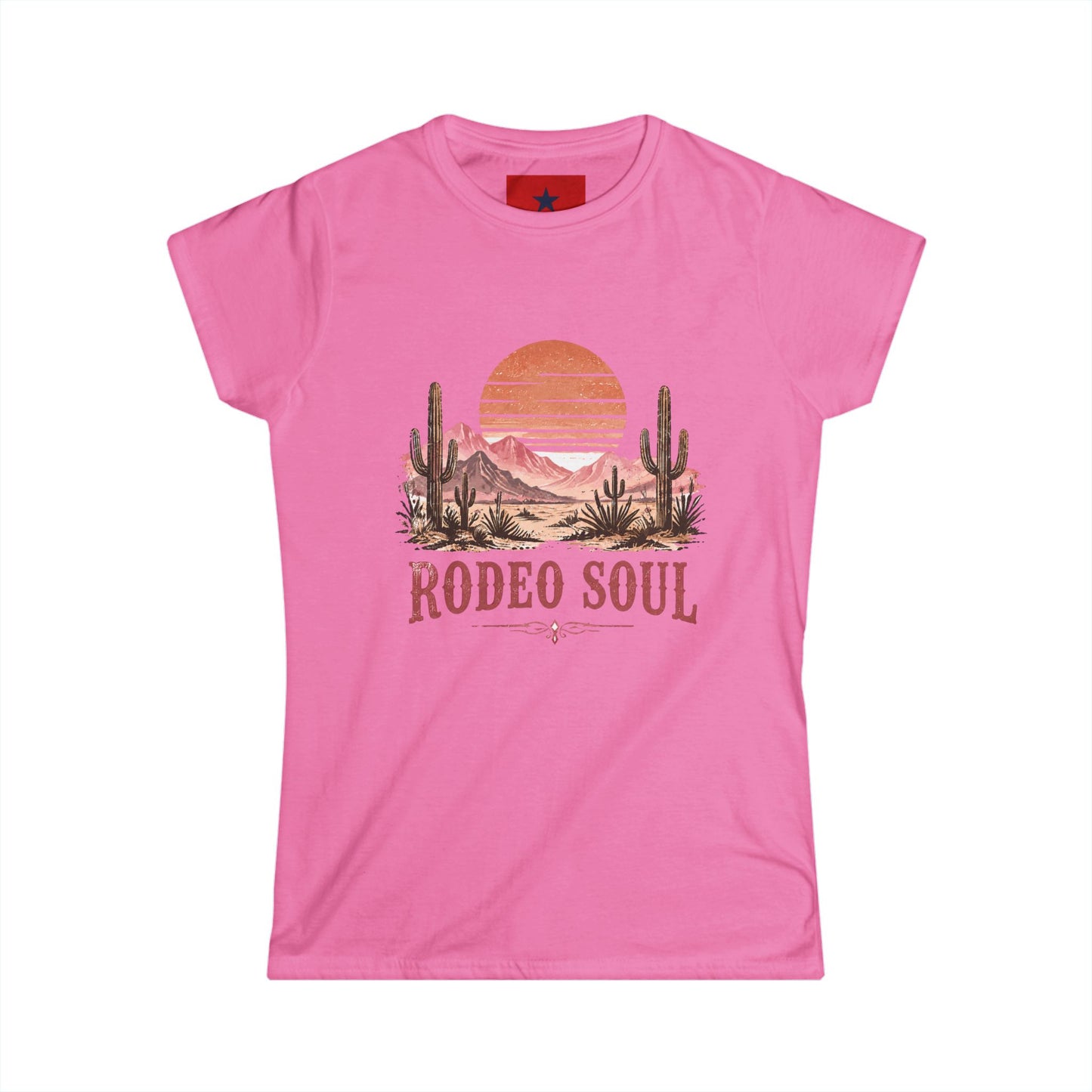 Rodeo Soul Women's Tee — Western Desert Sunset Graphic Shirt