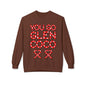 "You Go Glen Coco" Candy Cane Holiday Graphic Crewneck Sweatshirt