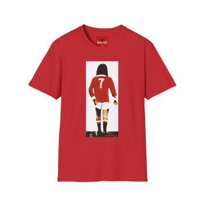 Banksy George Best Soccer Player No.7 Graphic T-Shirt — Retro Football Jersey Illustration