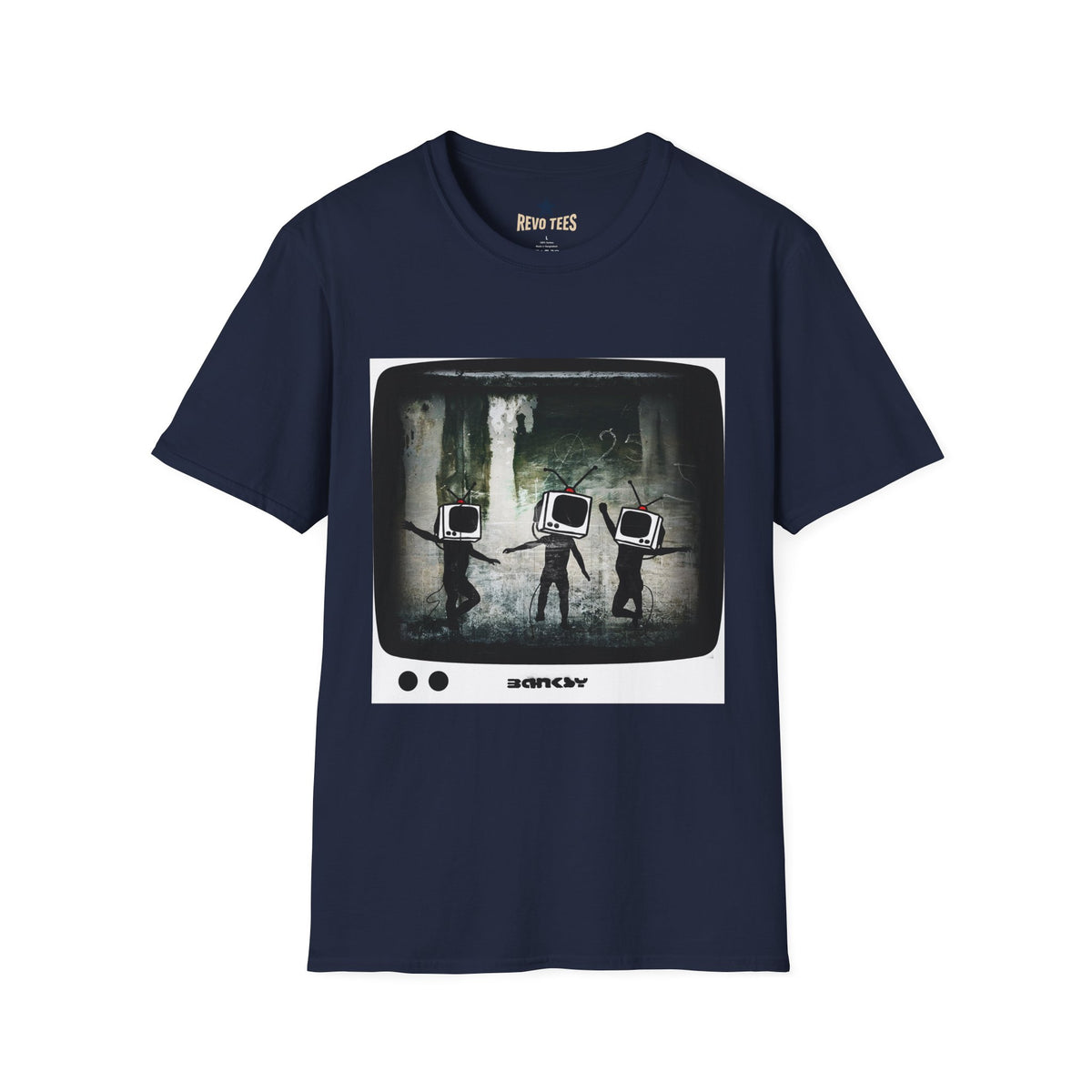 Revotees Banksy TV Head Graphic T-Shirt - alternate view 9