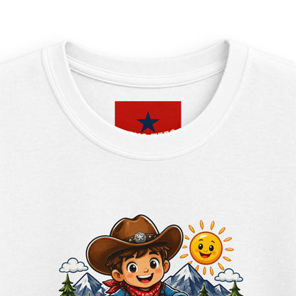 Kids T-Shirt – "Born to Roam" Cute Cowboy Adventure Tee for Little Explorers