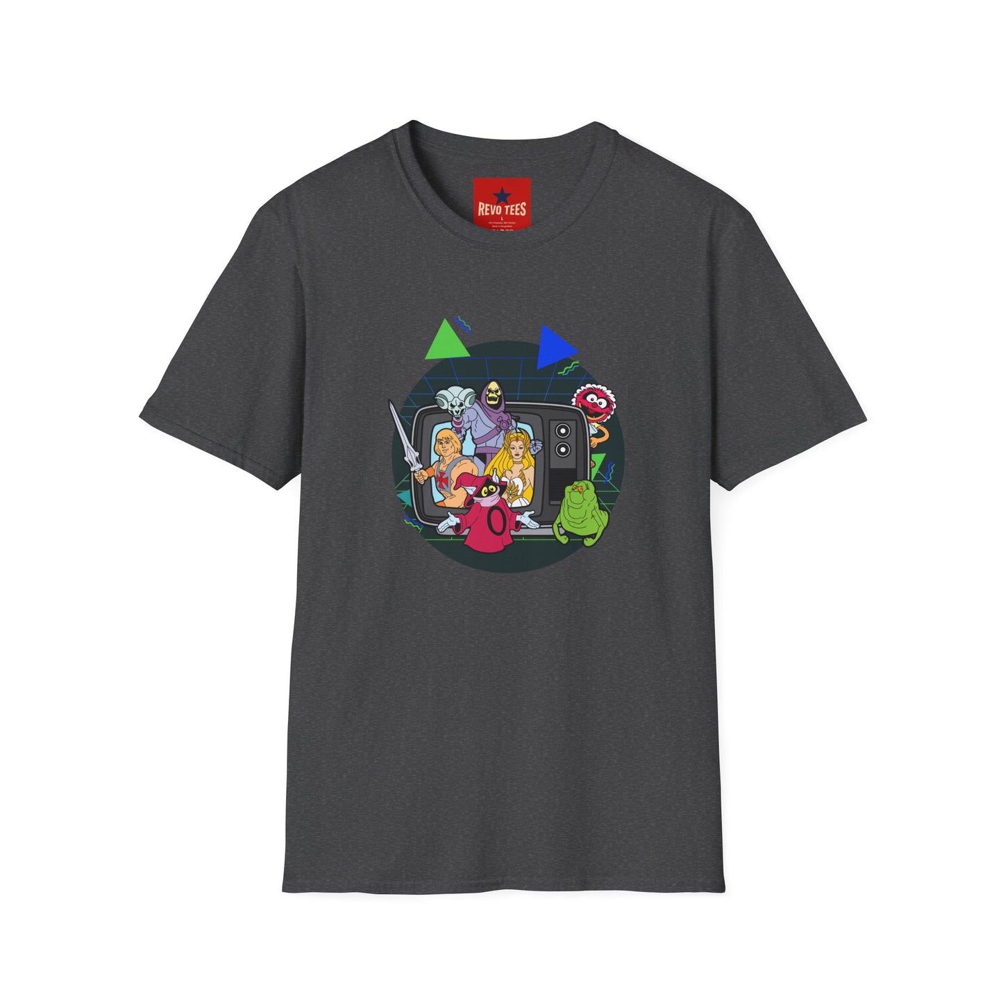 Retro Cartoon Monster Crew T-Shirt — 80s TV Horror Parody Graphic Tee