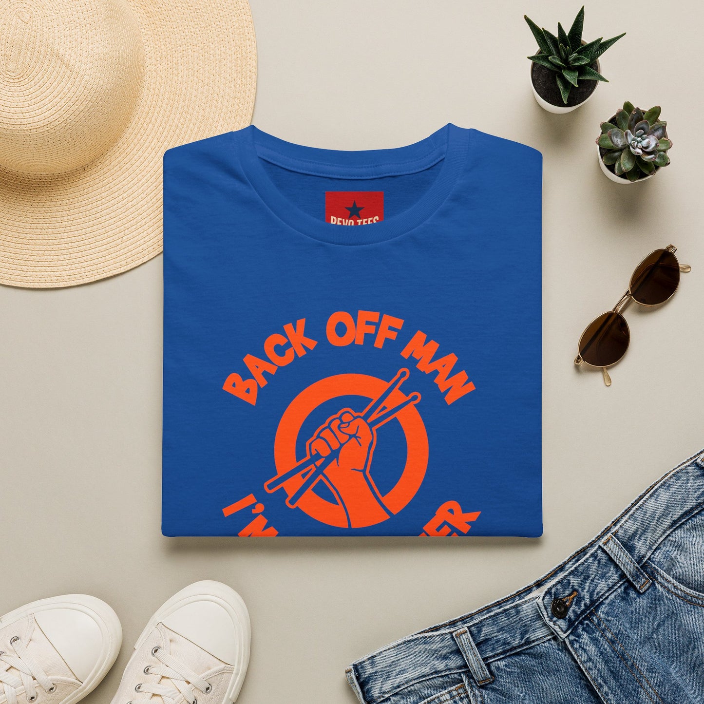 Back Off I'm A Drummer -  Softstyle T-Shirt