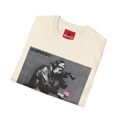 Banksy Flower Thrower T-Shirt — Urban Street Art Graphic Tee