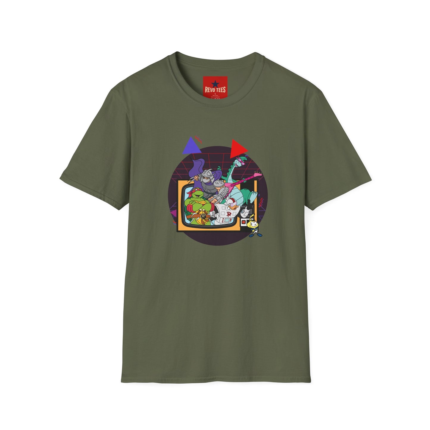 Retro Arcade Turtle Band T-Shirt — 'Rock On' Cartoon Gaming Tee