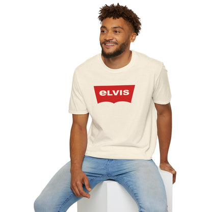 Elvis Logo T-Shirt — Retro Red Graphic Tee for Music Fans