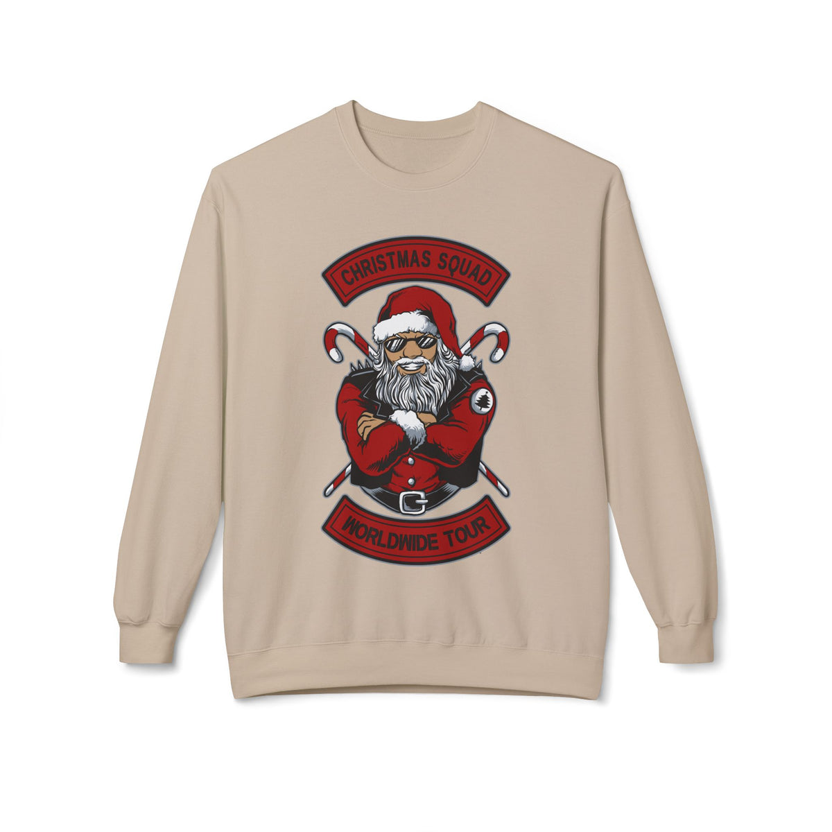 Santa Skull — Christmas Skull Rock-N-Roll Tour Crewneck Sweatshirt