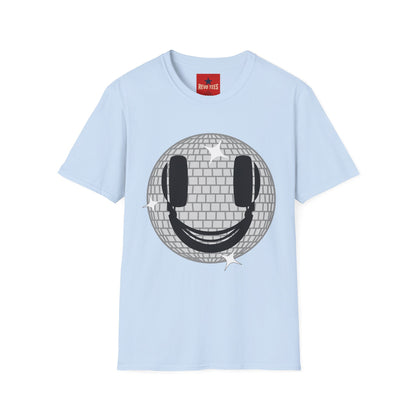 Smiling Disco Ball T-Shirt — Retro Dance Party Graphic Tee