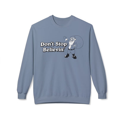 Christmas - 'Don't Stop Believin'' Santa Crewneck Sweatshirt