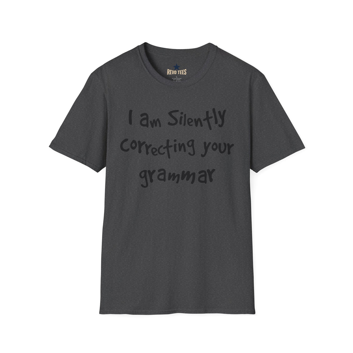 Revotees Im Silently Correcting Your Grammar Unisex Softstyle T-Shirt - alternate view 5