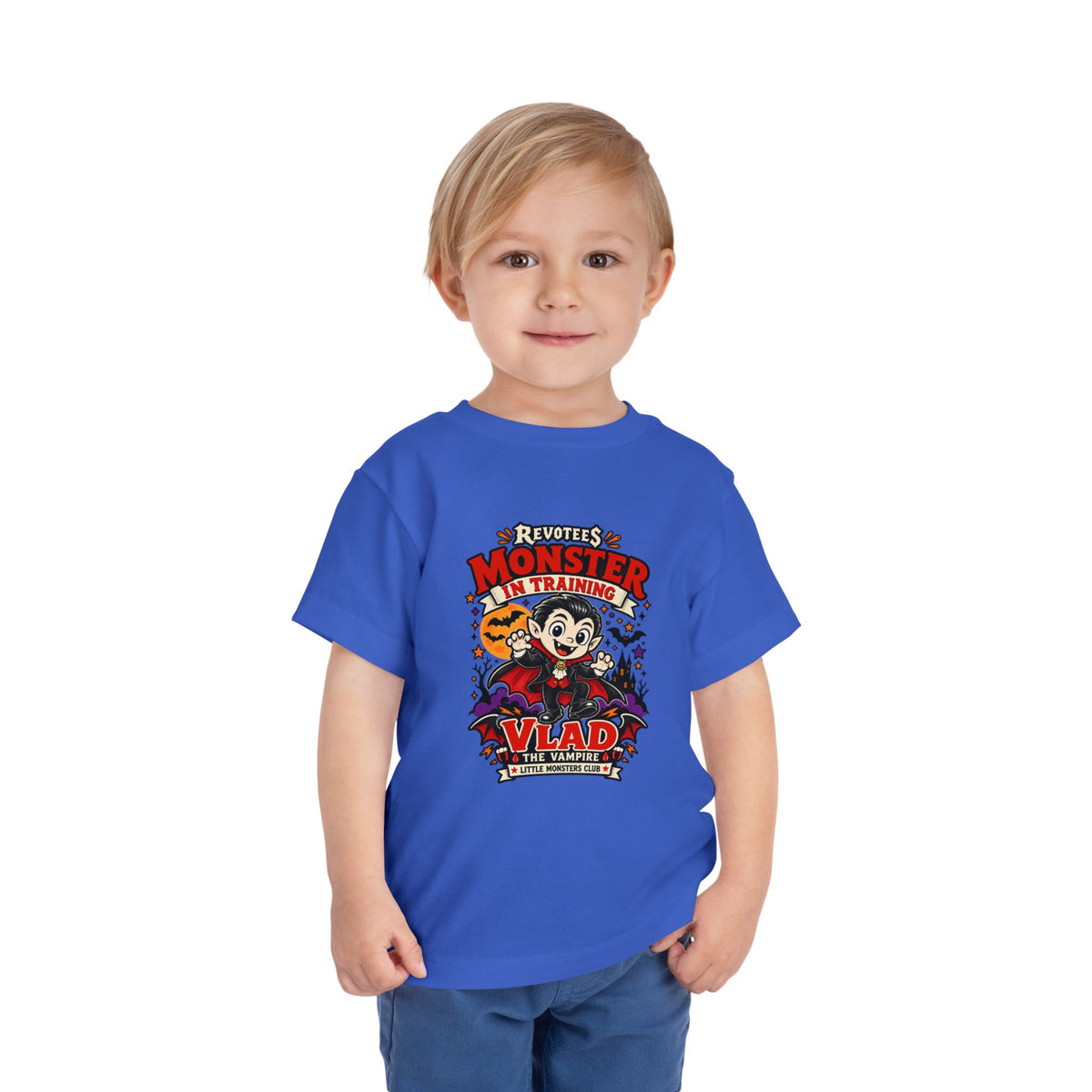 REVOTEES Toddler Monster In Training Tee — 'Vlad the Vampire' Halloween Kids Shirt