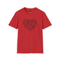 Ornate Floral Heart T-Shirt — Vintage Filigree Valentine Tee