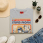 Retro Science Tee — "Let's Find a Cure for Stupid People" Graphic T-Shirt