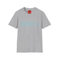 Minimal Celestial Icons T-Shirt — Light Blue Astrological Symbols