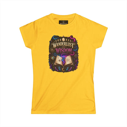 Wanderlust & Wisdom Graphic Tee — Magical Open Book Travel Shirt
