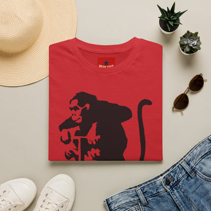Banksy-Style Monkey On Bomb T-Shirt — Street Art Graphic Tee