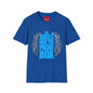 Angels Have the Phone Box T-Shirt — Retro Blue Gothic Angel Tee