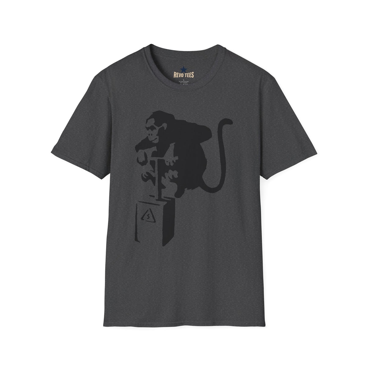 Revotees Banksy Style Monkey on Bomb Street Art Graphic T-Shirt - alternate view 6