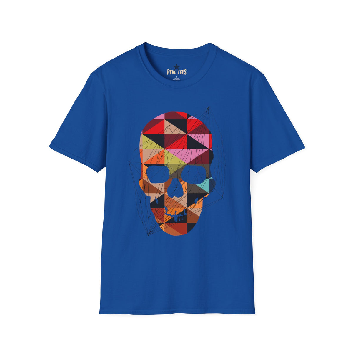 Revotees Geometric Colorblock Skull T-Shirt - alternate view 7