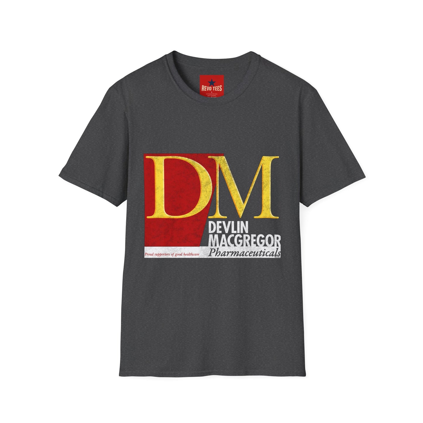 DM Logo T‑Shirt — Devlin MacGregor Pharmaceutical Graphic Tee