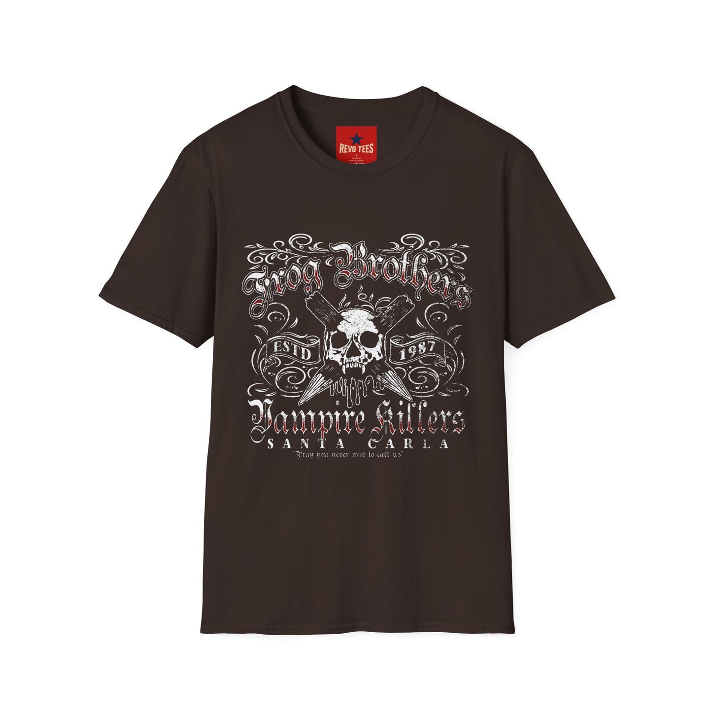 Lost Boys Skull & Crossed Guns T‑Shirt — Proud Brothers Vintage Motorcycle Tee