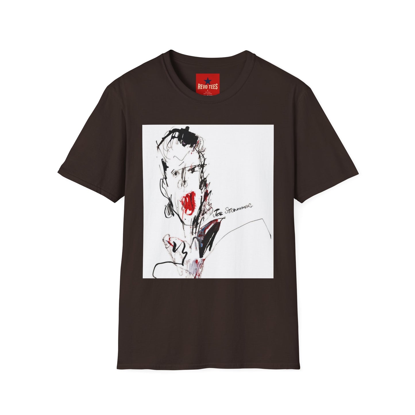 The Clash - Joe Strummer - By Ray Lowry - Unisex Softstyle T-Shirt