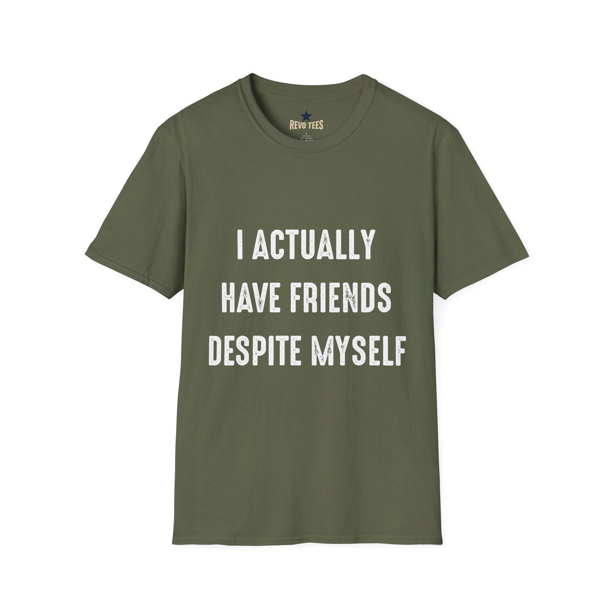 Revotees I Actually Have Friends Despite Myself Unisex Softstyle T-Shirt - alternate view 5