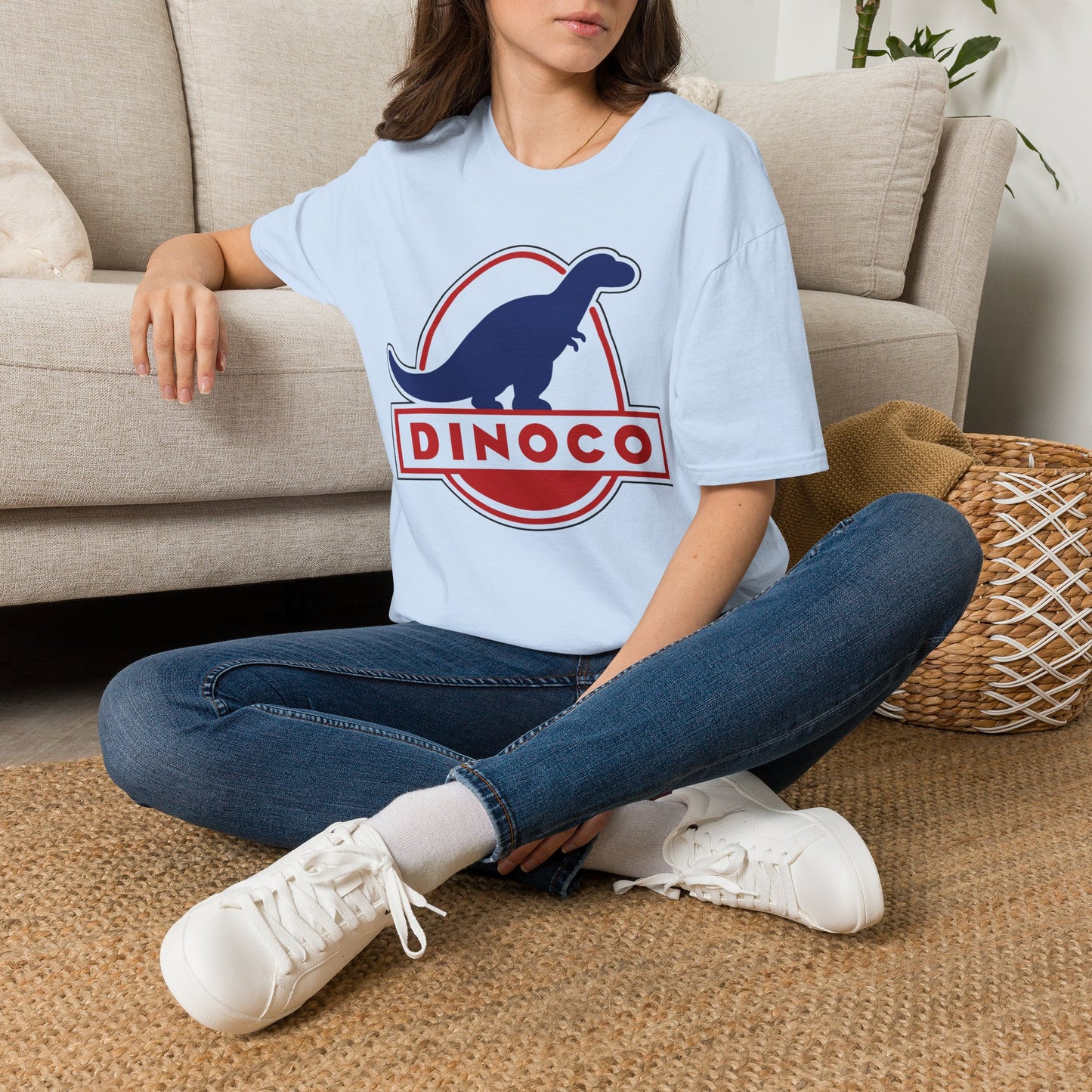 T-Shirt — Retro Dino Logo 'Dinoco' Graphic Tee