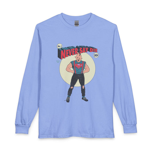 Revotees Goonies Sloth Never Say Die Retro Strongman Long-Sleeve T-Shirt