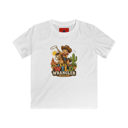 Kids Tee — "Lil' Wild Wrangler" Cute Cowboy Kid Graphic Shirt