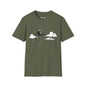 Revotees Banksy Helicopter Pilot Graphic Vintage Chopper Clouds Design T-Shirt - alternate view 2