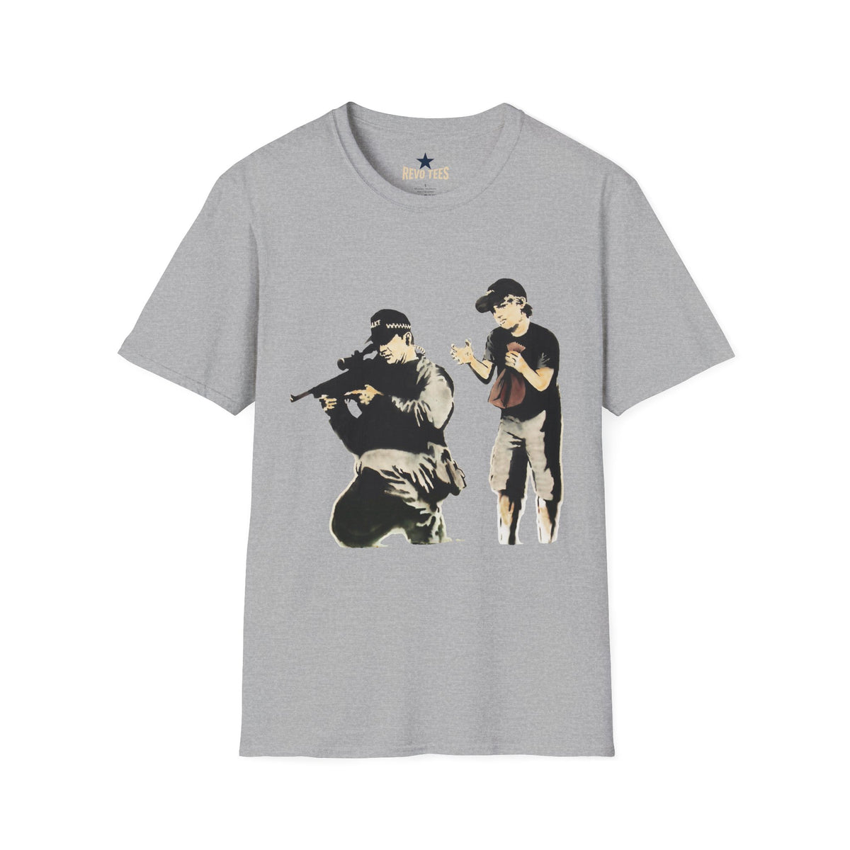 Revotees Banksy Sniper Graphic T-Shirt - alternate view 3