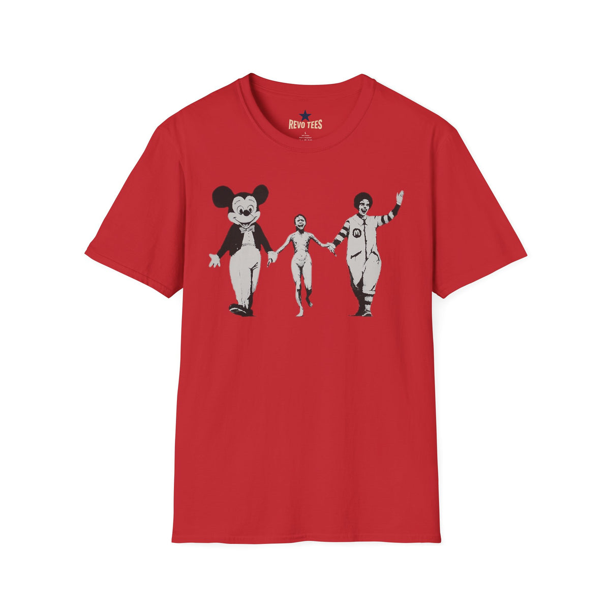 Revotees Banksy Graphic Retro Satirical Parade Design T-Shirt - alternate view 8