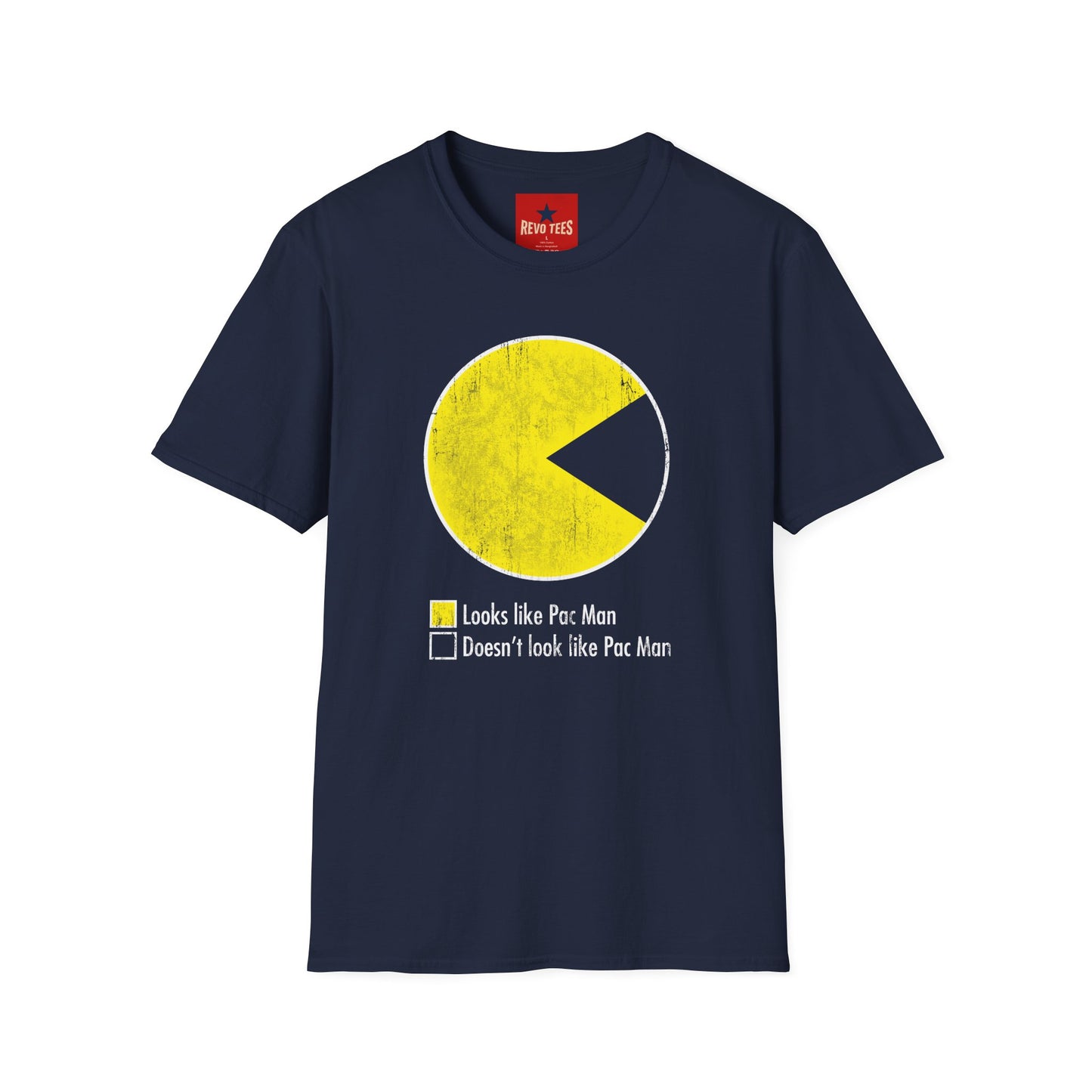 Pac-Man Vintage Tee — "Looks Like Pac-Man / Doesn’t Look Like Pac-Man" Graphic T-Shirt