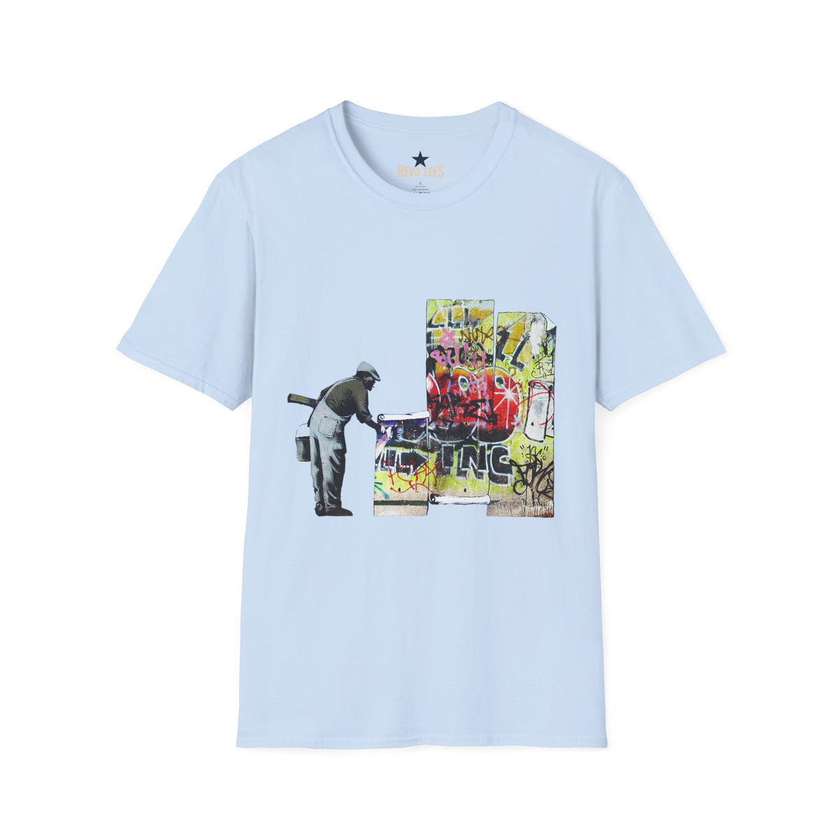 Revotees Banksy Graffiti Cleaner Urban Street Art T-Shirt - alternate view 6