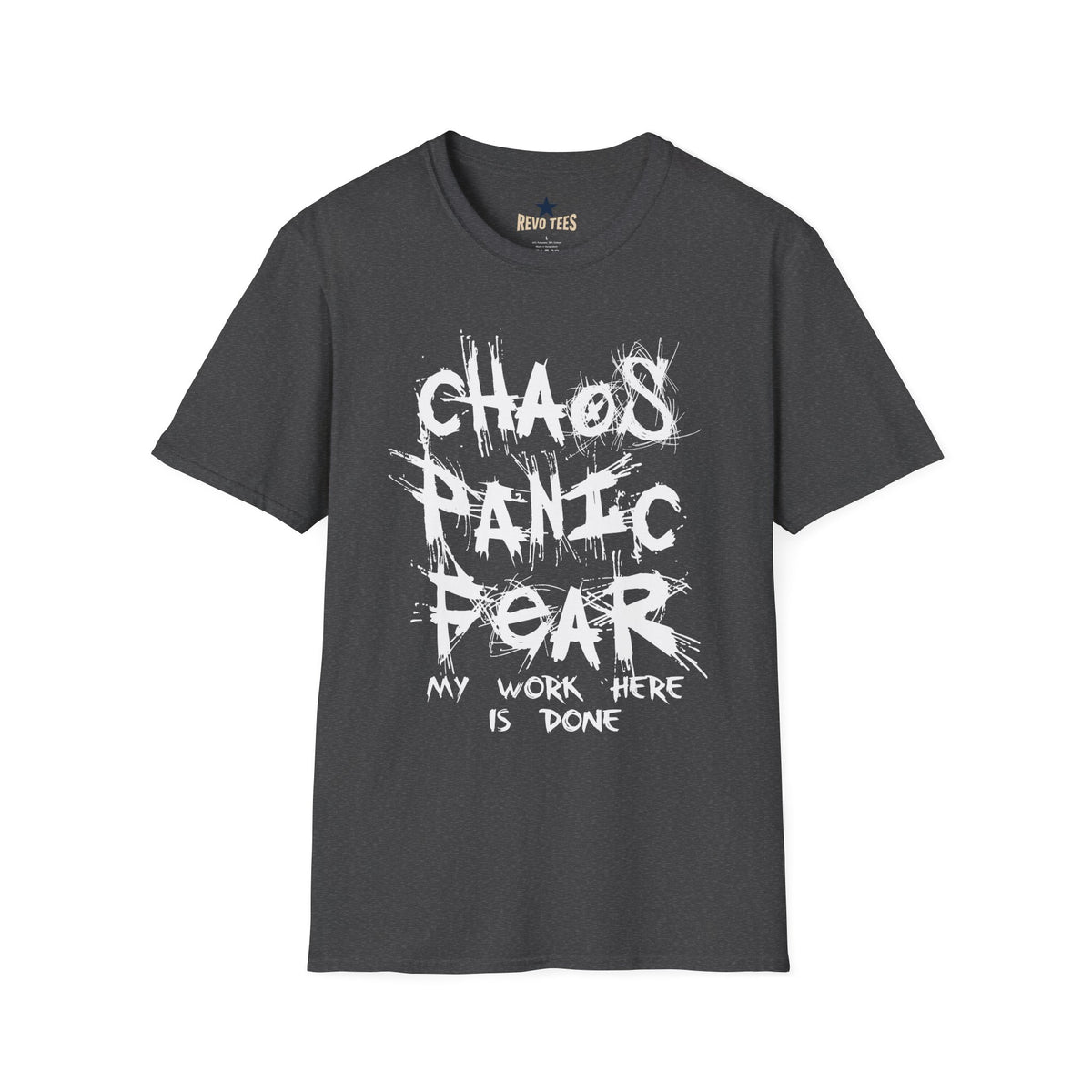 Revotees Chaos Panic Fear Unisex Softstyle T-Shirt - alternate view 6
