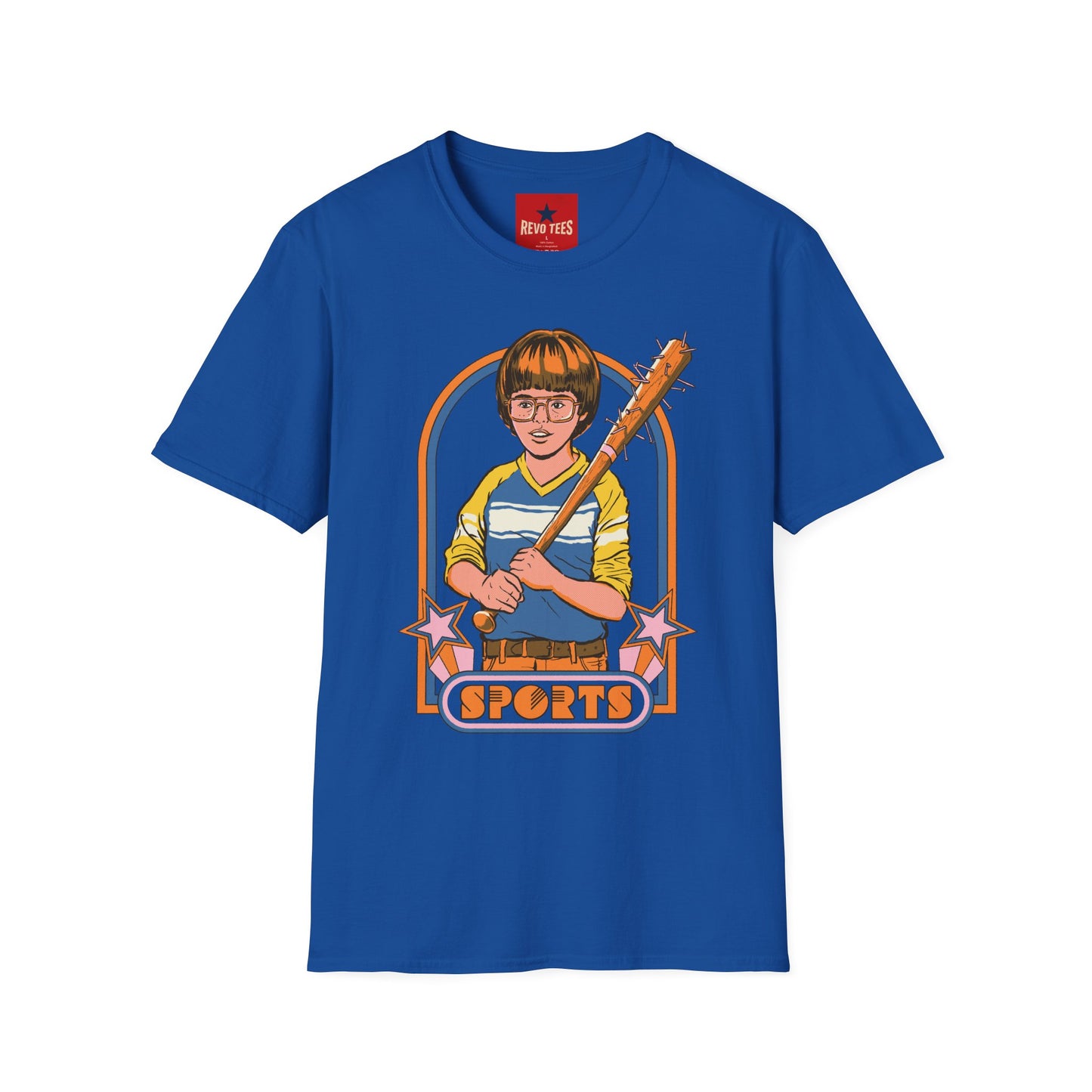 Retro Kid Sports T‑Shirt — Vintage Baseball Bat Graphic Tee