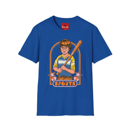 Retro Kid Sports T‑Shirt — Vintage Baseball Bat Graphic Tee