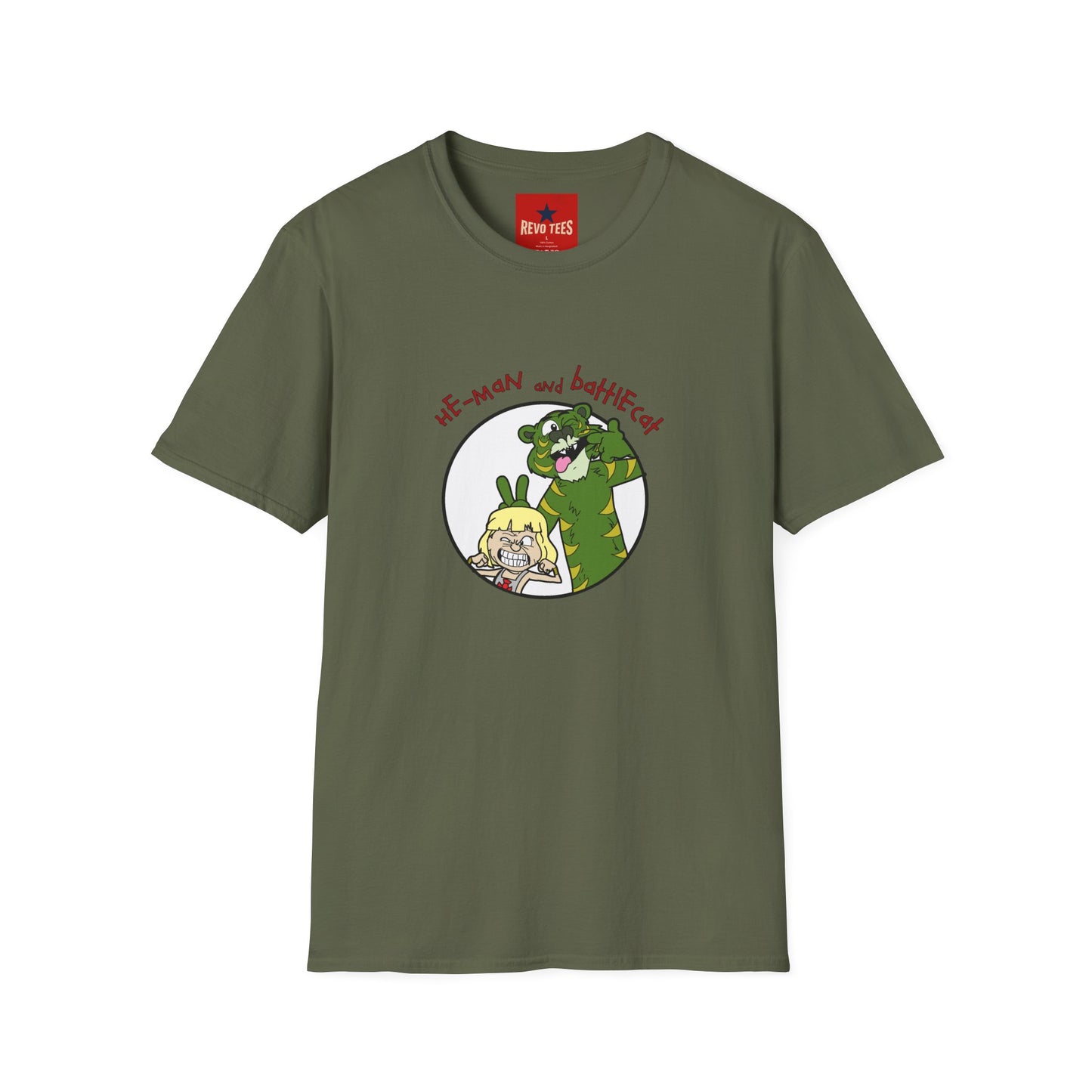 He-Man and BattleCat Cartoon T‑Shirt — Retro Fan Art Tee