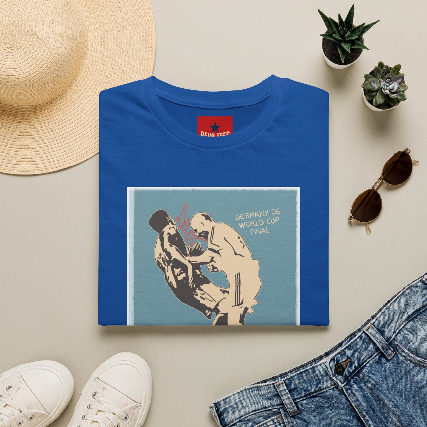 World Cup 2026 - France Headbutt Soccer T-Shirt — 2006 World Cup Retro Football Tee