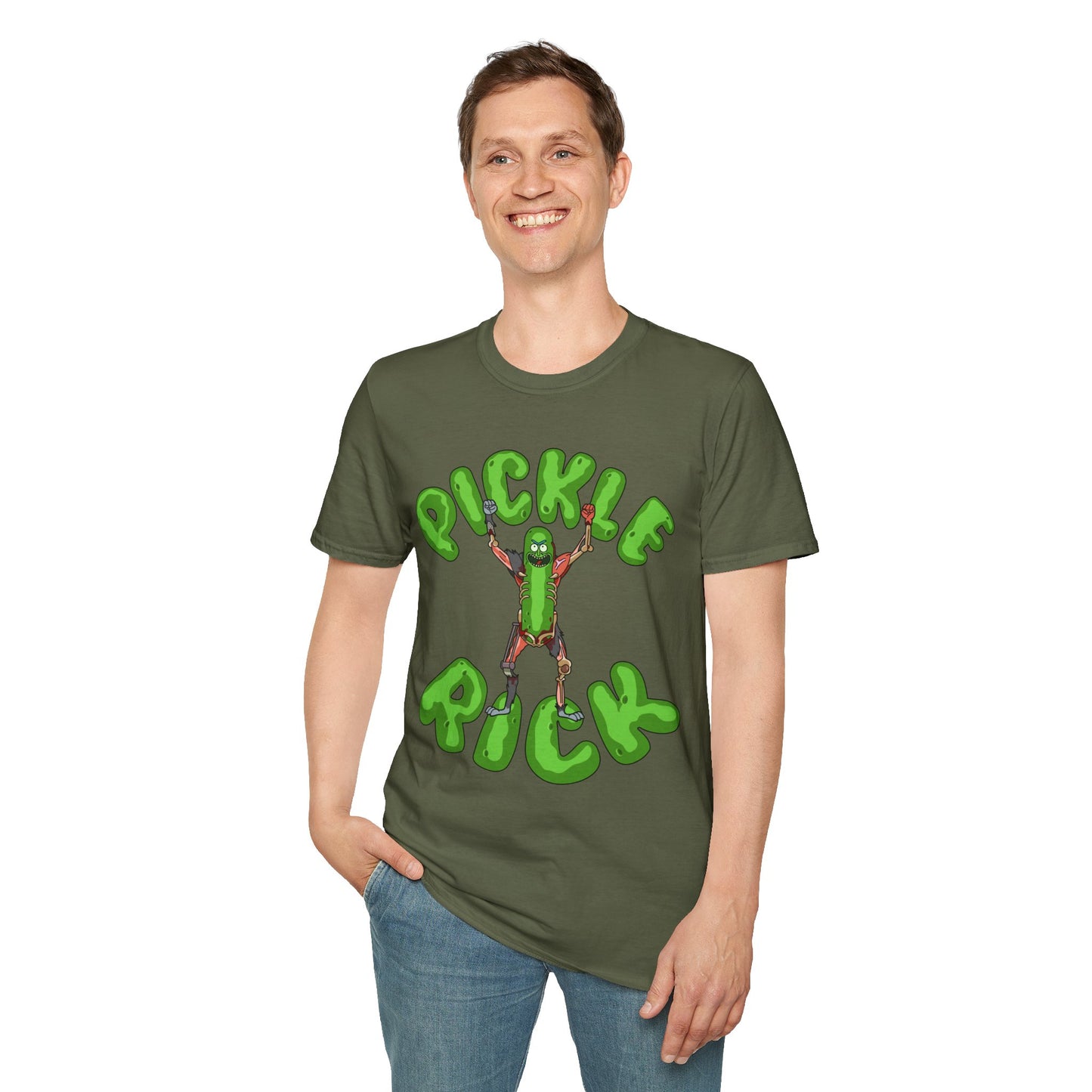 Pickle Rick T-Shirt — Funny Cartoon Pickle Character Tee for Fans & Gifts