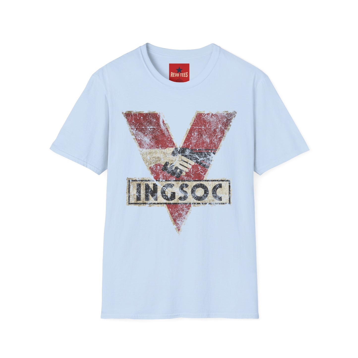 Dystopian 'INGSOC' Vintage Graphic T‑Shirt