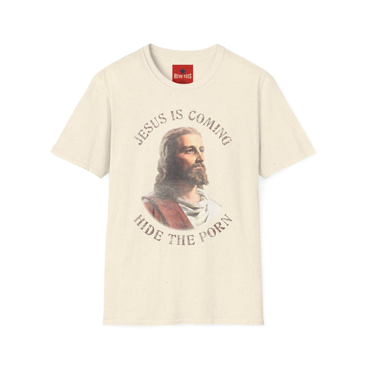 Jesus Is Coming T‑Shirt — Vintage Portrait Christian Faith Tee