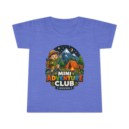 Mini Adventure Club Toddler T‑Shirt — Cute Kids Camping Graphic Tee